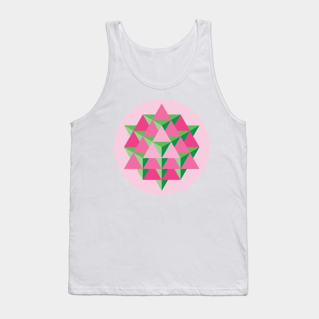 64 Tetrahedron Grid Tank Top by GalacticMantra